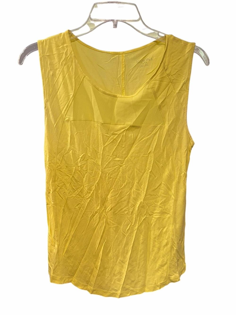 Merona Yellow Sleeveless Tank Top Medium Stretch Casual Layering Basic